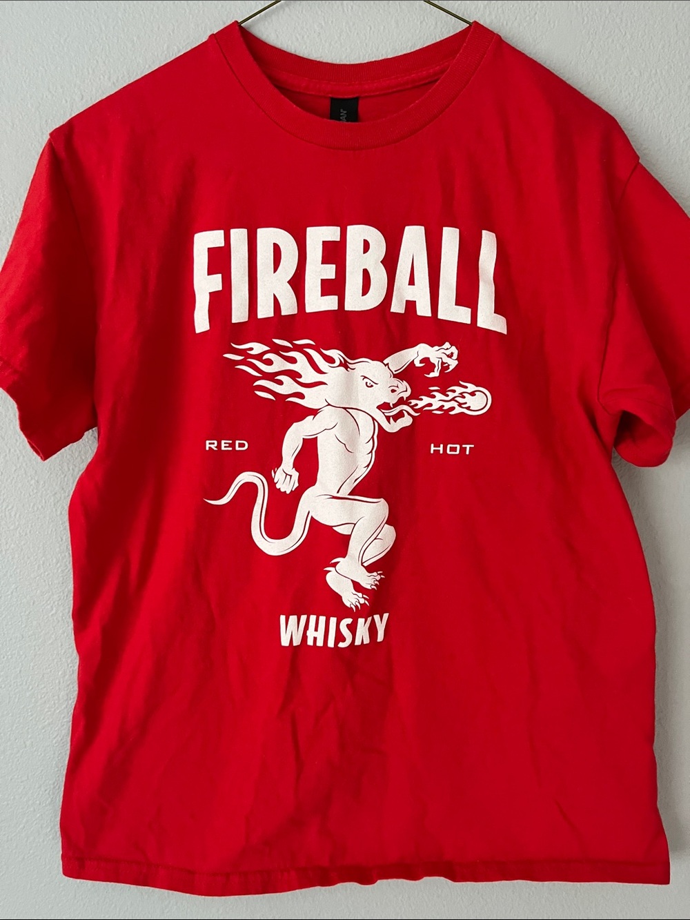 Fireball Whiskey Red Graphic Short Sleeve Tee